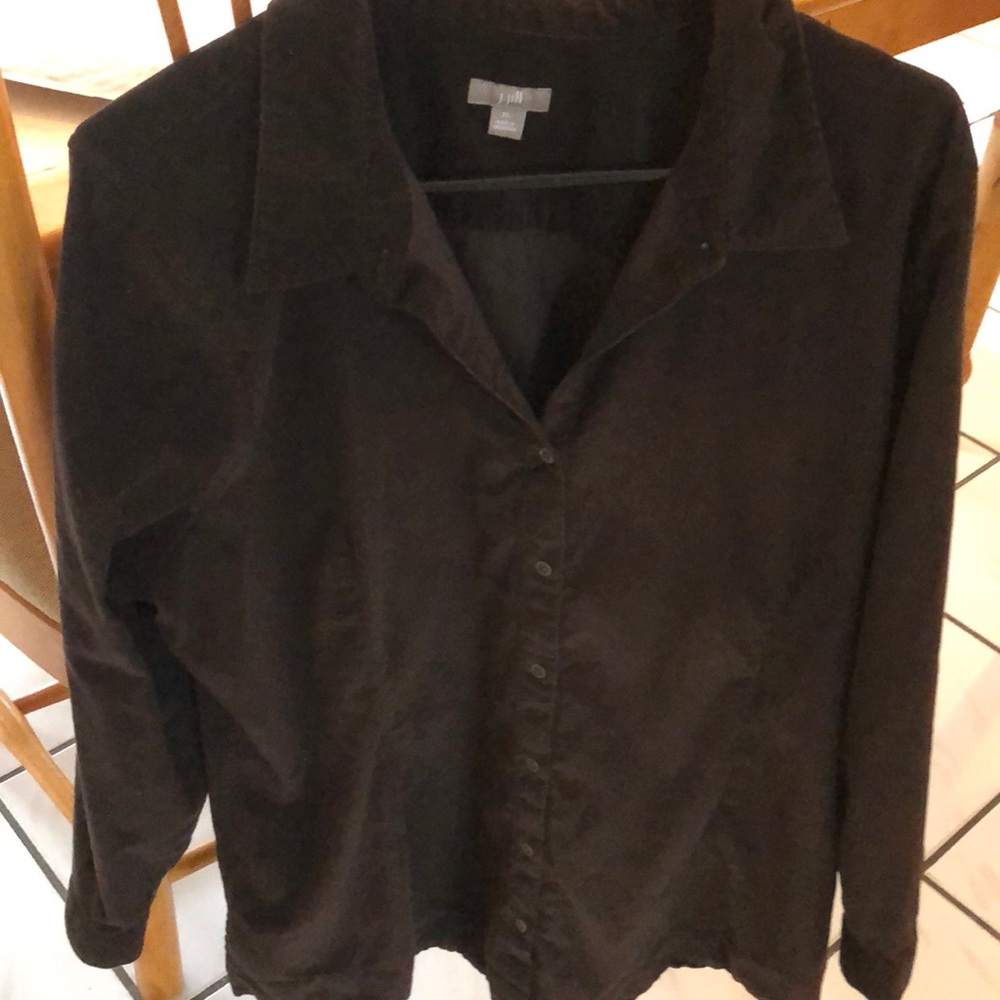 J Jill brown corduroy top